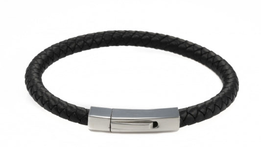 Black Leather Bracelet