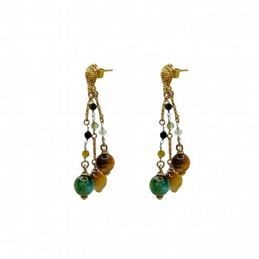 Earrings With Semi Precious Stones