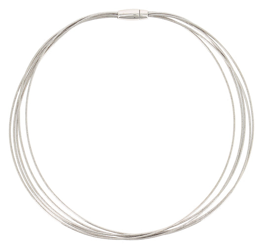 Silver Necklace With Wires