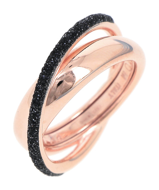 Carbon Dust Rose Gold Ring