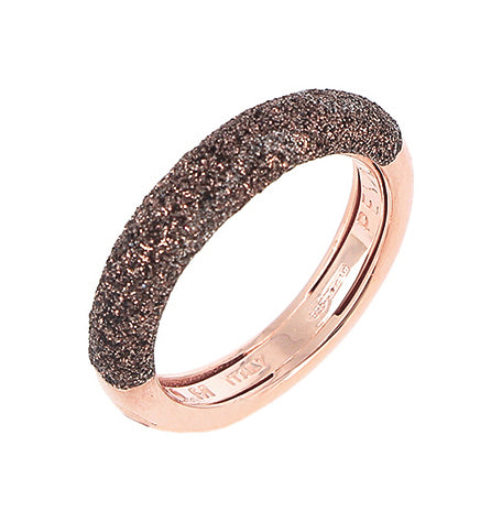 Carbon Dust Rose Gold Ring