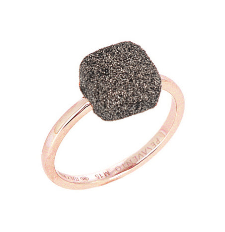 Carbon Dust Rose Gold Ring