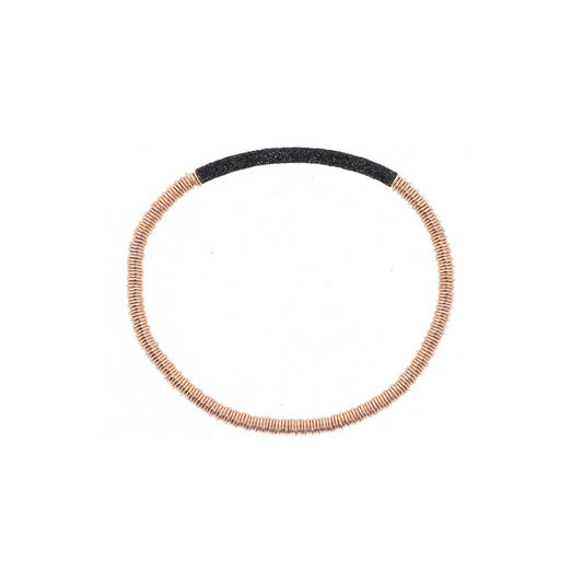 Rose Gold Bracelet With Black Carbon Dust