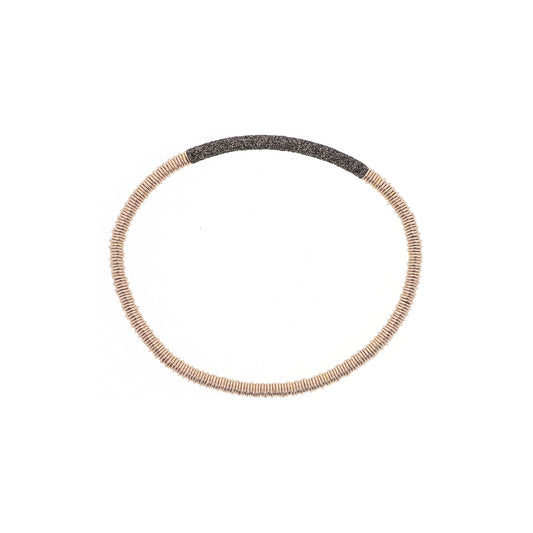 Rose Gold Bracelet With Brown Carbon Dust