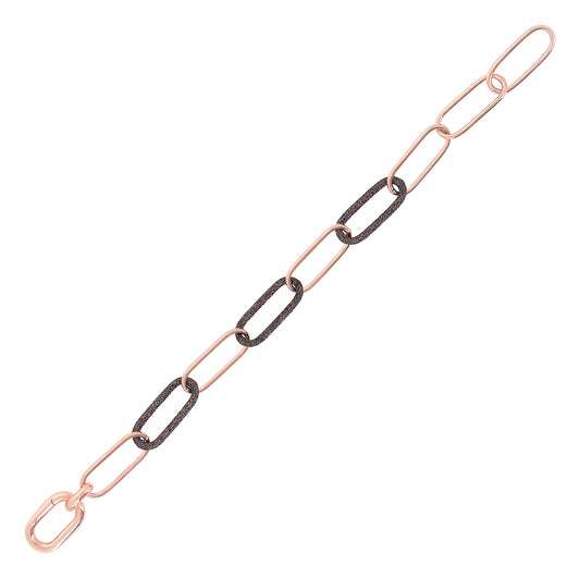 Rose Gold Bracelet With Brown Carbon Dust