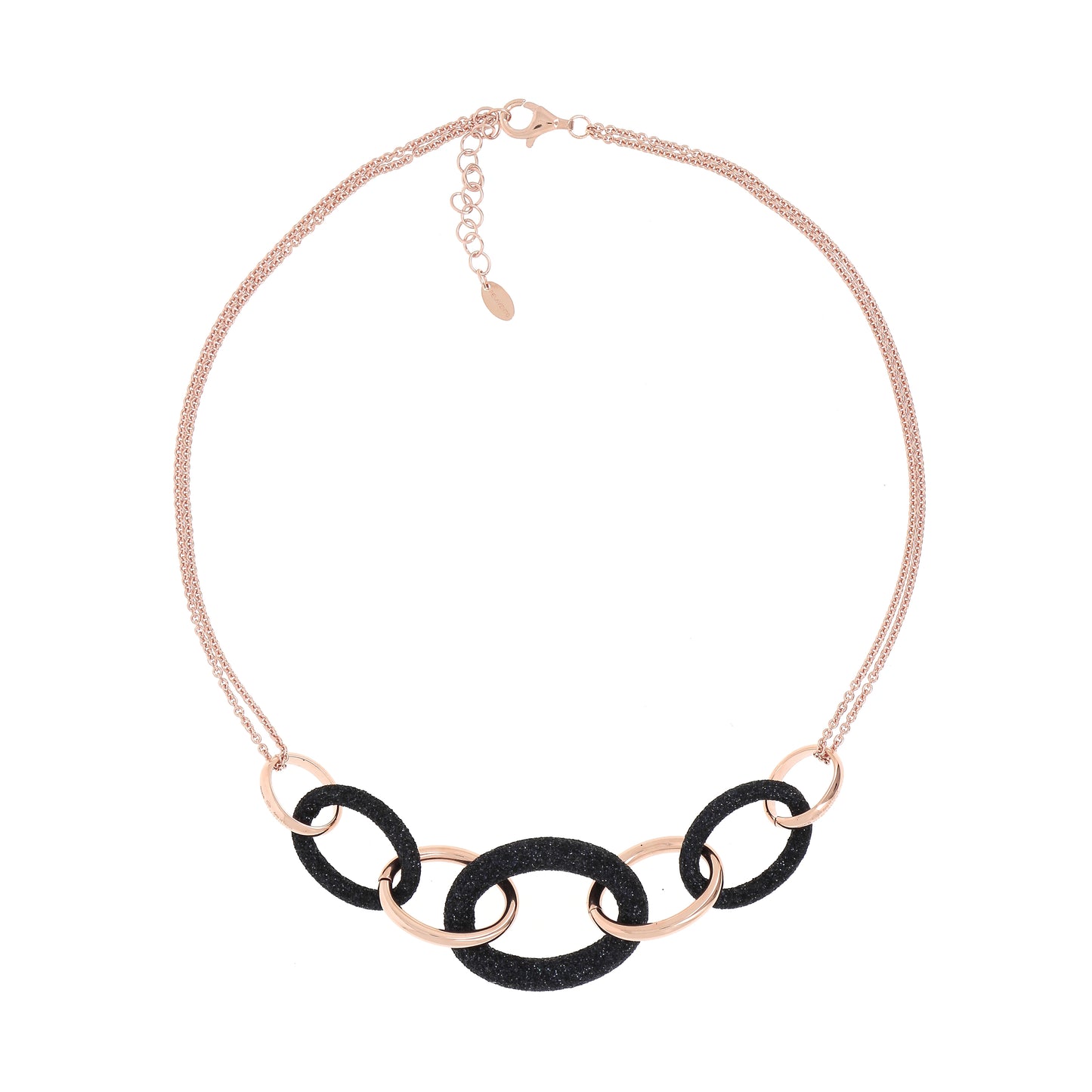 Carbon Dust Rose Gold Necklace