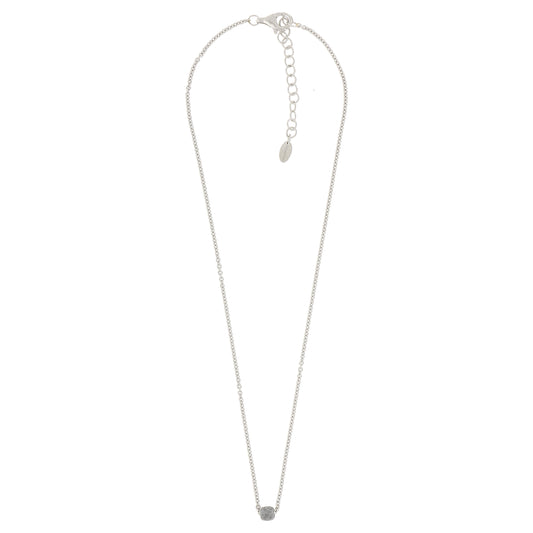 Silver Necklace With Grey Carbon Dust