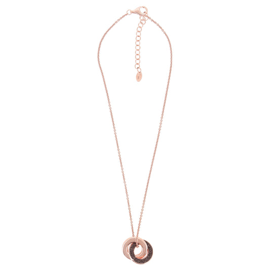 Rose gold necklace with circle pendant