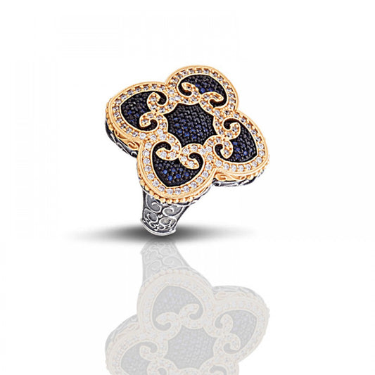 Designed Ring With Zircon Stones