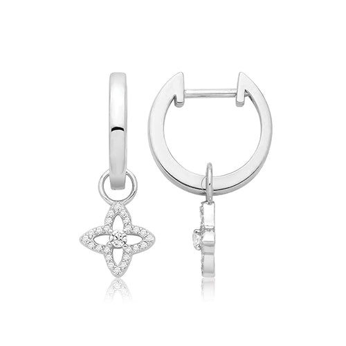 Flower Huggie Earrings