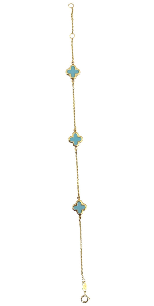 Blue Clover Bracelet