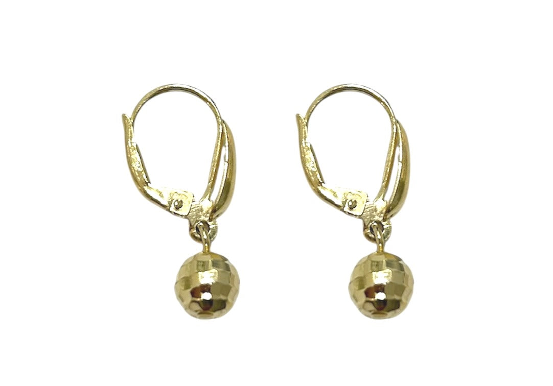 Gold Disco Ball Earrings