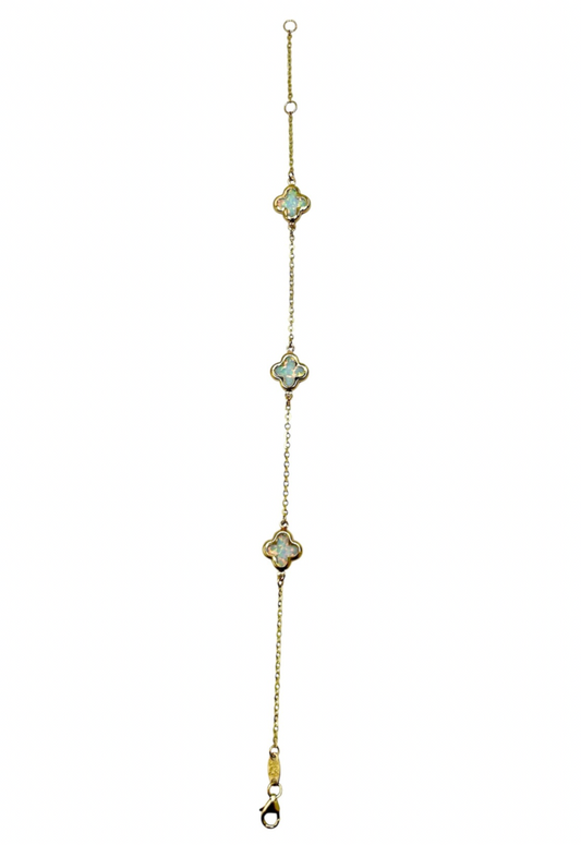 Opal Clover Bracelet