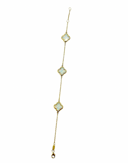Opal Clover Bracelet