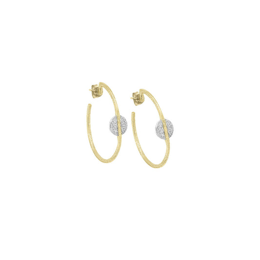 Two tone Hoop Earrings