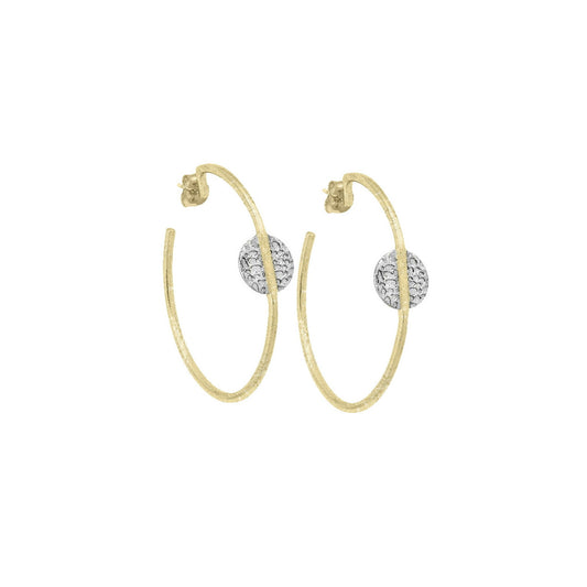 Two Tone Hoop Earrings