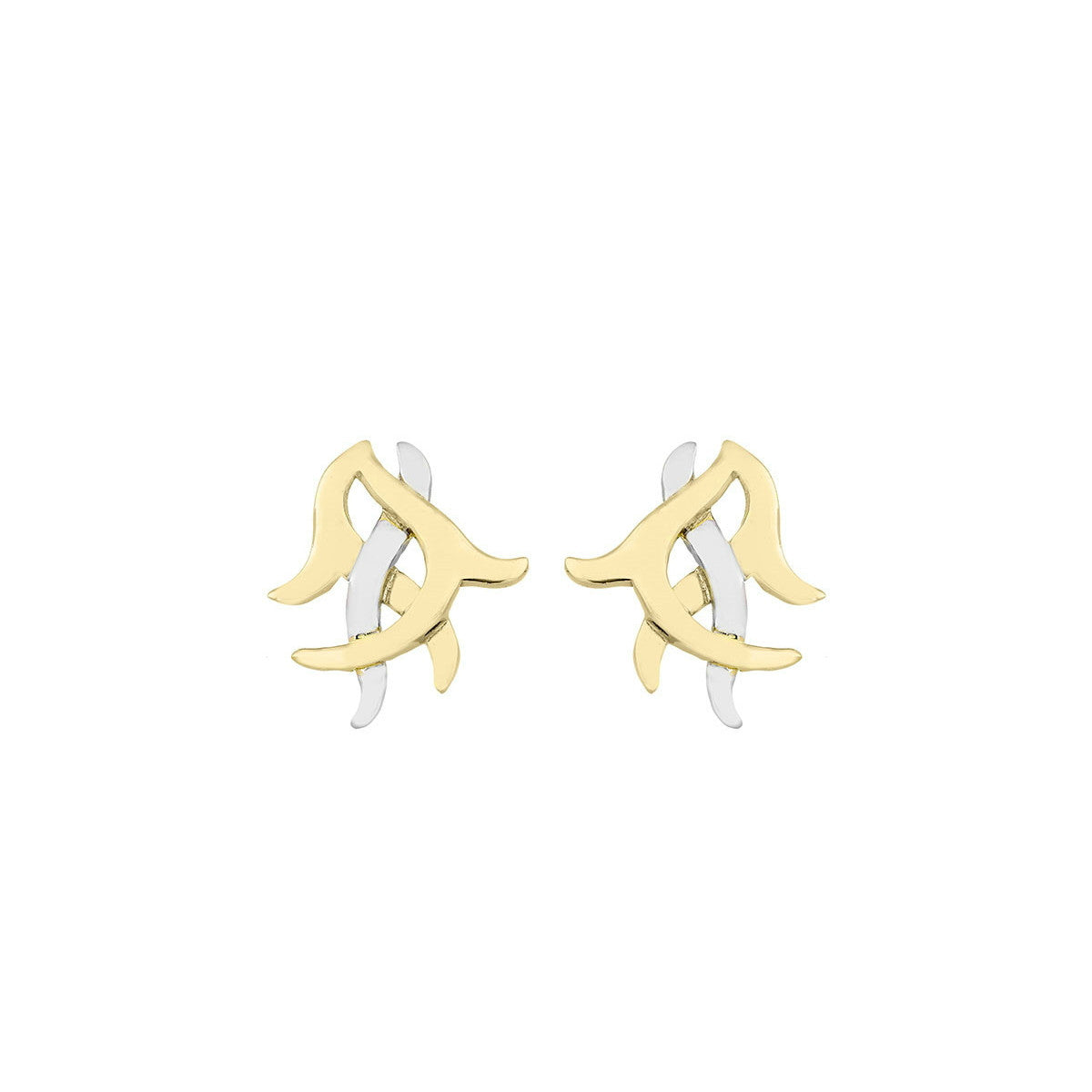 Two Colour Stud Earrings